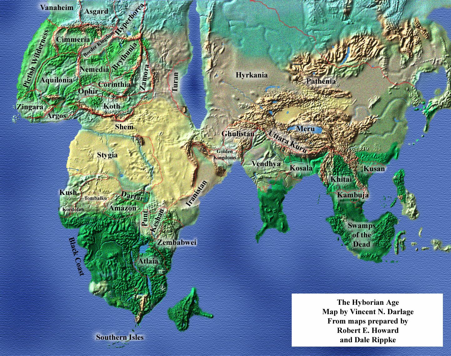 Maps of the Hyborian Age